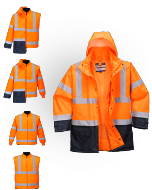 S768 - Hi-Vis 5-in-1 Contrast Executive Jacket