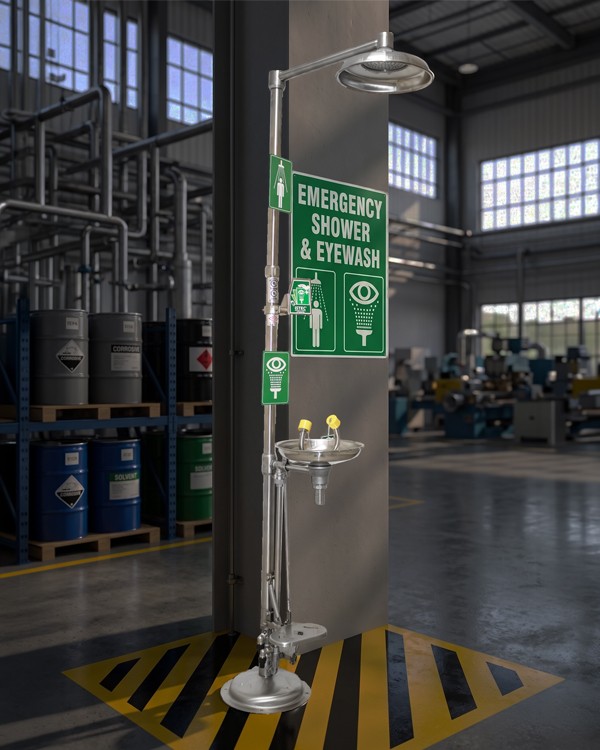 Combined Emergency Showers and Eye/Face Washes, ISTEC® Type ESW